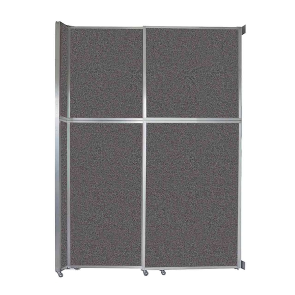 Versare Operable Wall Sliding Room Divider 6'10" x 10'3/4" Charcoal Gray Fabric 1072207-1 - main